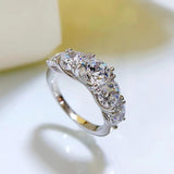 Sparkling 5 Stone 3.6cctw D Color Moissanite Diamonds Engagement Wedding Eternity Rings for women - 
 Fine Jewellery - The Jewellery Supermarket