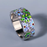 Fashion Creative Handmade Enamel Craft Epoxy Craft Women's Rings