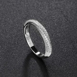 Stunning  VVS1 D Colour 100% Moissanite Diamond Eternity 925 Sterling Silver Wedding Engagement Rings for Women