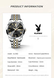Top Brand Casual Fashion Trend Original Stainless Steel Waterproof Dual Calendar Business Quartz Men's Wrist Watches