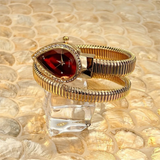 New Snake-Shaped Water Drop Headed Stainless Steel Strap Elegant Quartz Watch
