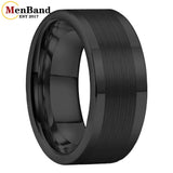 Polished Brushed Flat 10MM 12MM Classic Tungsten Men Women Wedding Ring Comfort Fit