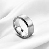 Brushed Silver Black Gold Colour 4/6/8/mm Tungsten Carbide Engagement Rings