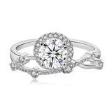 Elegant 0.5 Carat Moissanite Diamonds Ladies Rings Fashion 925 Sterling Silver Proposal Engagement Wedding Jewellery