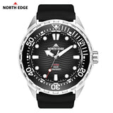 Solar Powered Luxury Quartz 316L Stainless Steel Case Waterproof 300M Dive Watch