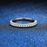 Stunning  VVS1 D Colour 100% Moissanite Diamond Eternity 925 Sterling Silver Wedding Engagement Rings for Women