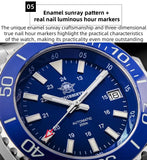 Waterproof Luxury Brand Watch AD2504 Stainless Steel Black Dial Sappire Luminous NEW Ceramic Bezel Dive Watches