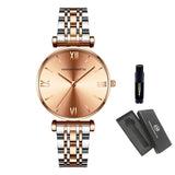 Elegant Fashion Green Malachite Dial Casual Ladies Watches - Stainless Steel Strap Waterproof Quartz Wristwatches