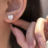 0.5~2.0ct Variious Cuts  Moissanite Diamond Stud Earrings Silver with GRA Certificate