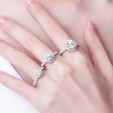 Awesome 100% Real Moissanite Ring  D Colour VVS1 Adjustable Size S925 Silver GRA Certificate Wedding Rings for Women