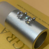 Premium 0.2-3ct Moissanite Diamonds Sterling Silver Unisex Stud Earrings