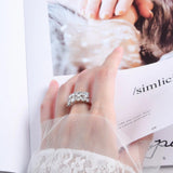 Trendy 3.26cttw D Colour VVS1 Full Moissanite Engagement Rings For Women S925 Silver 18K Gold Plated Fine Jewellery