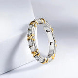 Fabulous D Color Moissanite Diamonds Eternity Rings For Women - Silver Wedding Engagement Fine Jewellery - The Jewellery Supermarket