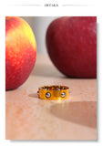 18k Gold Plated New Fashion Stainless Steel Beads Scrollable Elegant Ring