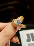Sparkling 1 Carat VVS1 D Colour Moissanite Diamond Princess Star Ring