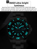 Divers Ceramic Bezel AR Coated Glass Luminous 200m Waterproof Steel Quartz Watch