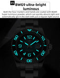 Top Brand Ceramic Bezel Colorful Dial Quartz Watches 200m Waterproof BGW9 Luminous Diver Watch For Men
