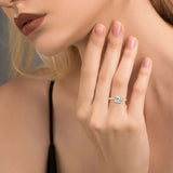 Stunning Solitaire 2CT VVS1 D Round Moissanite 925 Silver Engagement Wedding Rings