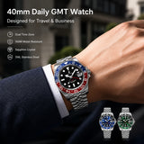 Top Brand Sapphire Crystal Stainless Steel 100M Water Resistant Quartz Watch