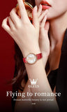 New Luxury Brand with Zircon Diamonds Butterfly Style Luminous Waterproof Quartz Ladies Watches, Ideal Present