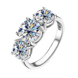 GRA Certified Sparkling Moissanite Diamond Engagement Ring for Women 925 Sterling Silver Wedding Fine Jewellery
