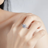 S925 Silver D VVS1 100% Real Moissanite Ring Adjustable Size Pass Diamond with GRA Certificate 18K Plating Rings
