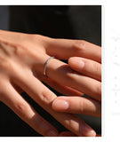 Minimalist Stackable VVS1 D Colour Moissanite Rings 925 Sterling Silver Ring