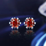 Sparkling 925 Sterling Silver D Colour VVS1 Moissanite Diamonds Snow Stud Earrings