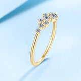 Luxury Moissanite Diamonds Rings 925 Silver with White Yellow Gold Plated Pass Diamond Test For Women Rings Jewellery