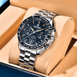 Luxury Chronograph AR Sapphire Mirror Ceramic Bezel New Moon Men's Quartz Watches