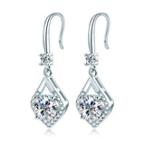 Marvelous 2.0ct VVS1 Moissanite Drop Hook Earrings - Dangle Earrings for Special Occasions Fine Jewellery