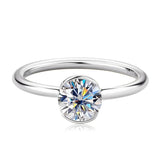 Pleasant GRA Certified Solitaire Moissanite S925 Sterling Silver Rings for Women - Lab Diamond Engagement Jewellery