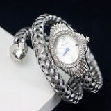 New Quartz Watch - Women Unique Snake Shape Wire Braidedn Bracelet Watches