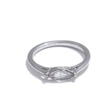 18K Gold Stainless Steel Shiny AAA Cubic Zirconia Casting Ring for Women Fine Jewellery