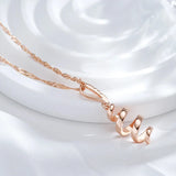 14K Rolled Gold Spiral Design Simple Geometric Pendant And Necklace Fashion Jewellery
