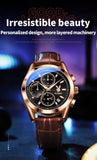 Original Luxury Brand Men's Leather Strap Quartz Watch High Quality Business Wristwatch Trendy Men's Watch