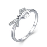 Selection of Stackable Shiny AAAA Lab Created Diamonds Fashion 925 Silver Rings