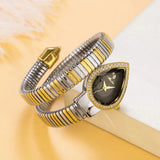 Luxury Brand Selection Snake Shape CZ Diamonds Iced Out Analog Quartz Watches