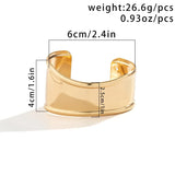 New Vintage Fashion Gold Silver Colour Metal Wide Punk Hip Hop Simple Cuff Bangles For Women and Men Jewellery - The Jewellery Supermarket