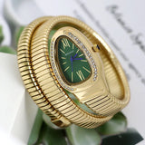 Luxury Fashion Unique Snake Shape Women's Watches - Zircon Diamonds Bling Gold Luxury Quartz Ladies Watches