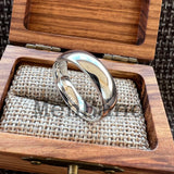 Dome High Polish Classics I Love You 6/8MM Men Women Wedding Tungsten Couple Rings