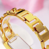 New Arrival Top Brand Luxury Women's Watches - Gold Colour Bracelet Quality Rhinestone Crystals Ladies Watches - The Jewellery Supermarket