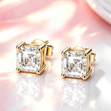Luxury 0.5-2 Carat Radiant Emerald Pear Asscher Princess Cut Moissanite Diamonds Earrings