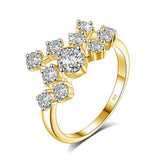 Silver Infinity Trend Jewellery Certified Total 1.5ct Full Moissanite Diamonds Engagement Wedding Rings for Women