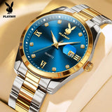 High Quality Luxury Fashion Trend Original Stainless Steel Waterproof Calendar Luminous Quartz Watches for Men