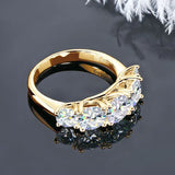 3.6ctw. VVS1 D Colour Moissanite Diamonds Wedding 18KGP 925 Silver Wedding Rings