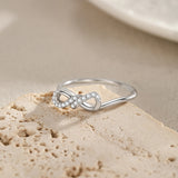 Exquisite Geometric Twisted 925 Sterling Silver AAAA Lab Created Diamond Rings