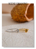 18K Gold Plated Popular Stainless Steel Metal Cast Small Flower Fashion Ring