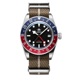 Luxury GMT Men's Diving Watch 200m Waterproof Bubble Mirror Glass Quartz Watch