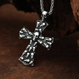 New Skull Cross Charm Stainless Steel Gothic Skull Cross Soul Skeleton Necklace for Men Women Fashion Punk Biker Jewellery - The Jewellery Supermarket